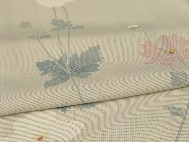 平和屋着物＊夏物 訪問着 絽 草花文 正絹 逸品 AABA2896jd