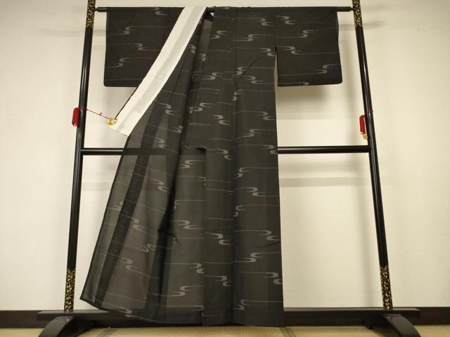 平和屋着物＊夏物 紗紬 絣文 正絹 逸品 AABA2899jd