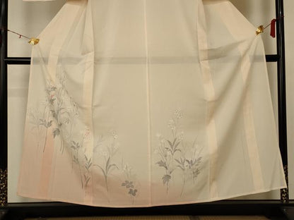平和屋着物＊夏物 訪問着 絽 草花文 正絹 逸品 未使用 AABA2901jd
