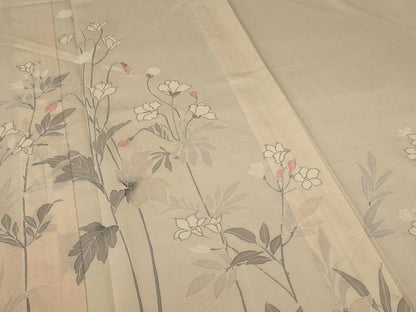 平和屋着物＊夏物 訪問着 絽 草花文 正絹 逸品 未使用 AABA2901jd