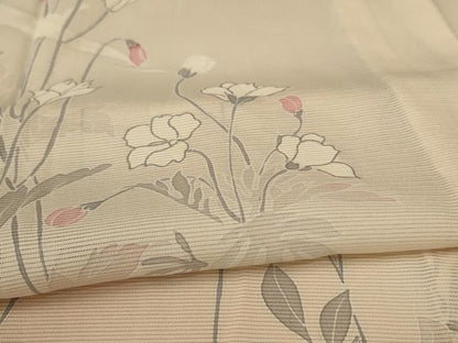 平和屋着物＊夏物 訪問着 絽 草花文 正絹 逸品 未使用 AABA2901jd