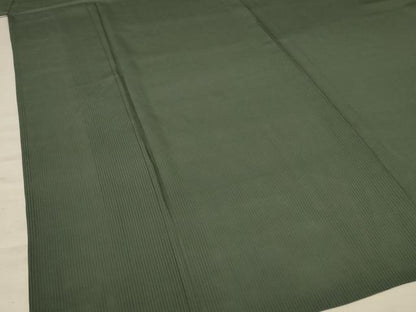 平和屋着物＊夏物 色無地 縦絽 麹塵色 正絹 逸品 AABA2902jd