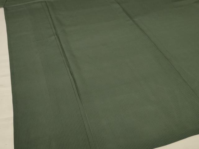 平和屋着物＊夏物 色無地 縦絽 麹塵色 正絹 逸品 AABA2902jd