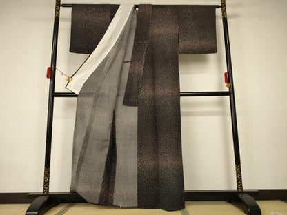 平和屋着物＊夏物 小紋 絽 霞文 正絹 逸品 AABA2903jd