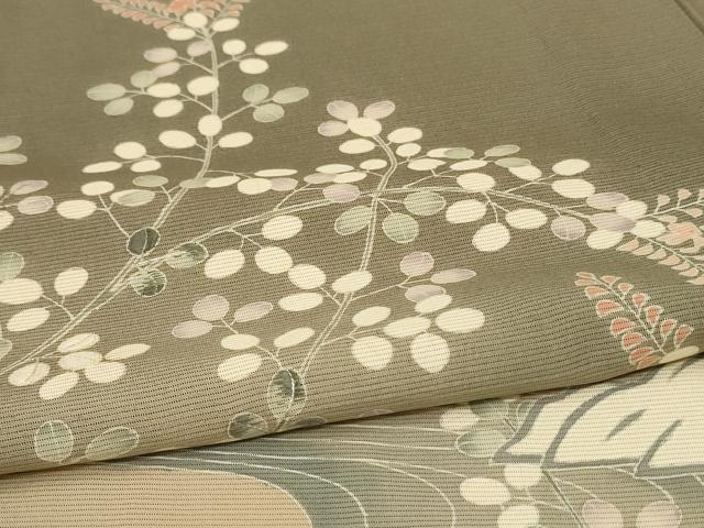平和屋着物＊夏物 訪問着 絽 流水草花文 正絹 逸品 AABA2905jd