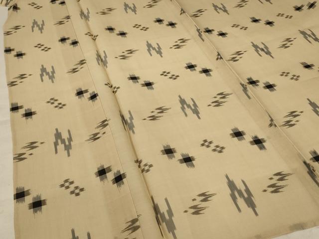 平和屋着物＊夏物　本場琉球絣　夏琉球　紬　手織　正絹　逸品　AABA2906jd