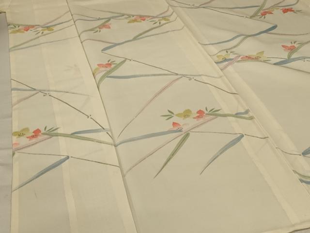 平和屋着物＊夏物 小紋 絽 草花文 正絹 逸品 AABA2910jd