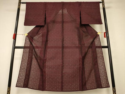 平和屋着物＊夏物 小紋 紗 壺垂れ文様 正絹 逸品 AABA2911jd