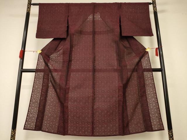 平和屋着物＊夏物 小紋 紗 壺垂れ文様 正絹 逸品 AABA2911jd