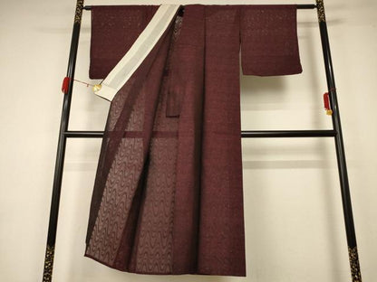 平和屋着物＊夏物 小紋 紗 壺垂れ文様 正絹 逸品 AABA2911jd