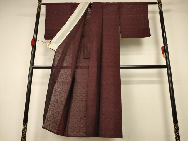平和屋着物＊夏物 小紋 紗 壺垂れ文様 正絹 逸品 AABA2911jd