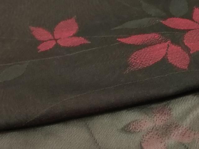 平和屋着物＊夏物 小紋 紗 草花文 正絹 逸品 AABA2915jd
