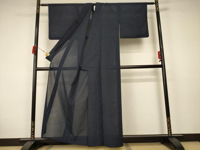平和屋着物＊夏物 色無地 流水立波紋紗 褐返色 正絹 逸品 AABA2916jd