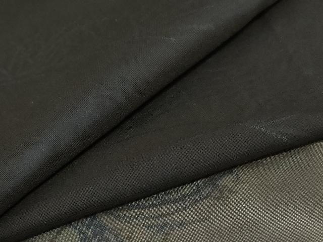 平和屋着物＊夏物 小紋 紗 草葉文 正絹 逸品 AABA2917jd