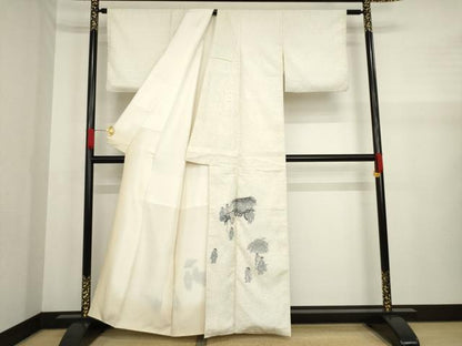 平和屋着物●紬 色留訪問着 人物文 正絹 逸品 AABA3320ck