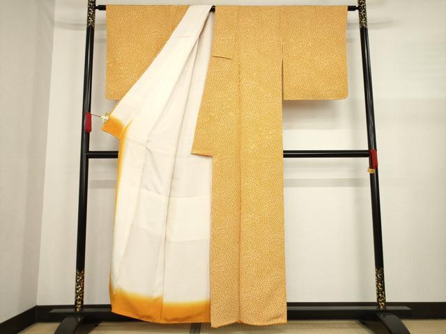 平和屋着物●上質な小紋 小花文 正絹 逸品 AABA3322ck