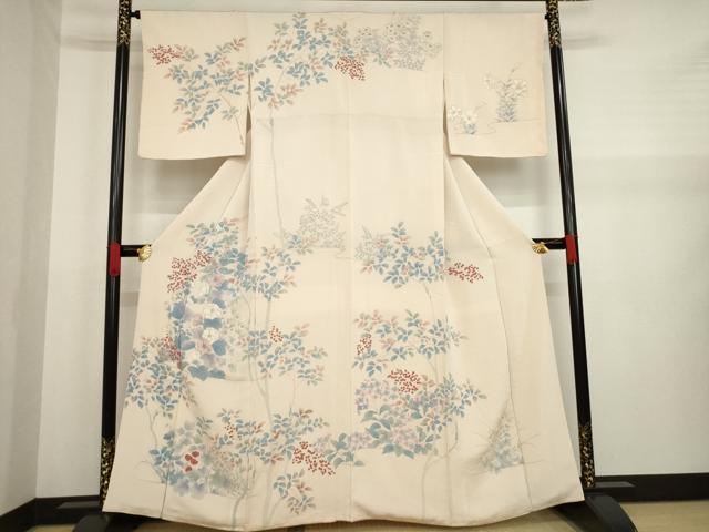 平和屋着物●訪問着 枝花文 正絹 逸品 AABA3324ck