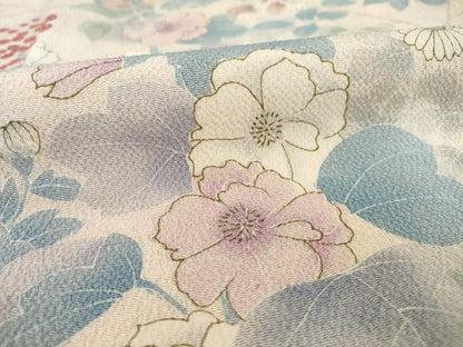 平和屋着物●訪問着 枝花文 正絹 逸品 AABA3324ck