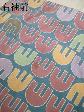 平和屋着物●本場染大島紬 幾何学文様 正絹 逸品 AABA3328ck