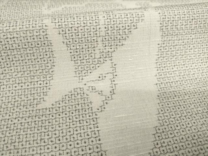 平和屋着物●結城紬 100亀甲 舞扇文 正絹 逸品 AABA3334ck