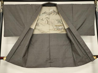 平和屋着物●男性　本場大島紬　アンサンブル　100亀甲　総詰め　正絹　逸品　AABA3339ck