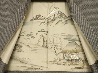 平和屋着物●男性　本場大島紬　アンサンブル　100亀甲　総詰め　正絹　逸品　AABA3339ck