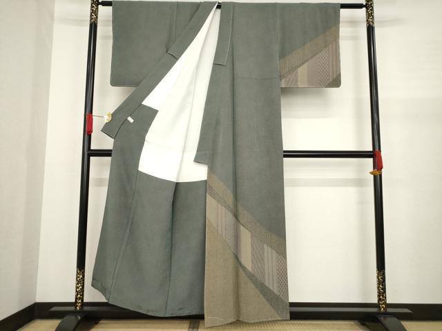平和屋着物●江戸小紋 訪問着 寄せ小紋柄 正絹 逸品 AABA3343ck