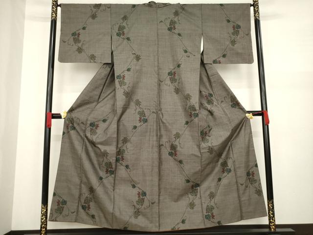 平和屋着物●本場大島紬 カタス7マルキ スグリ 正絹 逸品 AABA3347ck