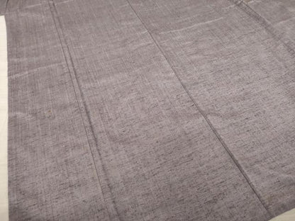 平和屋着物●上質な紬 霞文 鳩羽鼠色 正絹 逸品 AABA3348ck