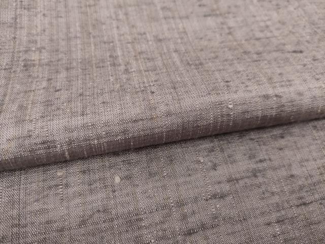 平和屋着物●上質な紬 霞文 鳩羽鼠色 正絹 逸品 AABA3348ck