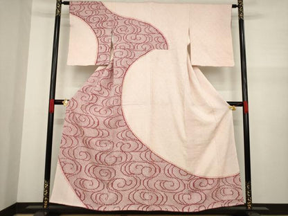 平和屋着物●訪問着 総絞り 流水文 正絹 逸品 AABA3359ck