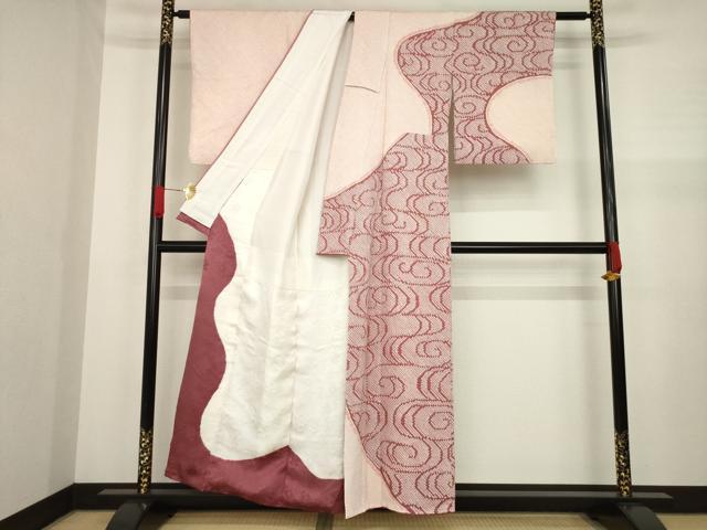 平和屋着物●訪問着 総絞り 流水文 正絹 逸品 AABA3359ck