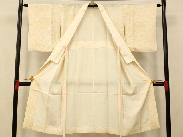 平和屋着物■長襦袢 無双仕立て 扇子文 正絹 逸品 AABA3575fw