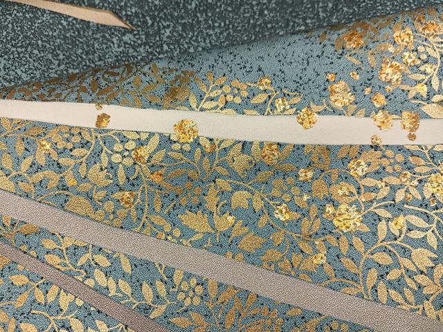 平和屋着物○中嶋まさひろ 蝋彩染作家 訪問着 刺繍 束ね熨斗草花