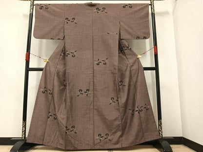 平和屋着物●上質な紬 成り物 正絹 逸品 AABA3767ph