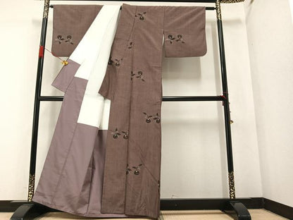 平和屋着物●上質な紬 成り物 正絹 逸品 AABA3767ph