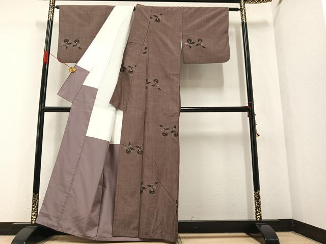 平和屋着物●上質な紬 成り物 正絹 逸品 AABA3767ph