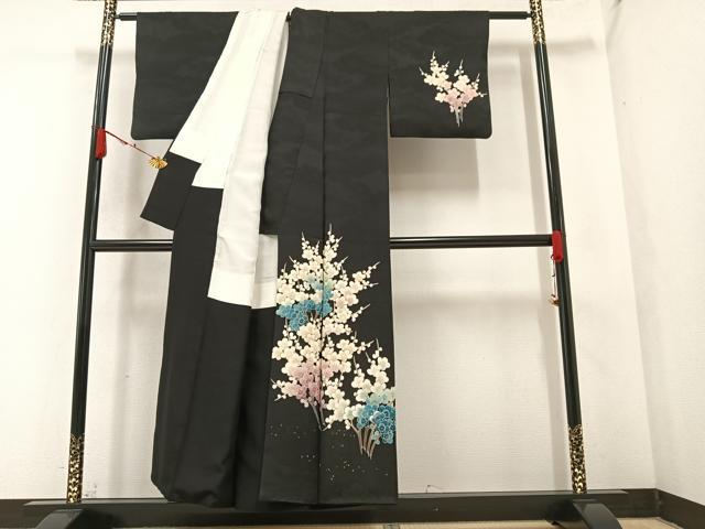 平和屋着物●訪問着　友禅　枝梅文　正絹　逸品　AABA3787ph