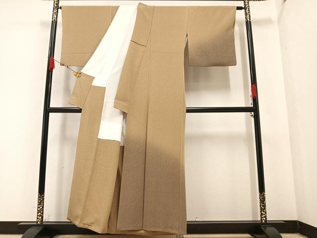 平和屋着物●訪問着 黄橡色 正絹 逸品 AABA3793ph
