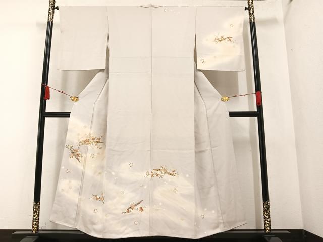 平和屋着物●訪問着 駒刺繍 花筏文 暈し染め 金彩 そごう百貨店扱い 正絹 逸品 AABA3806ph