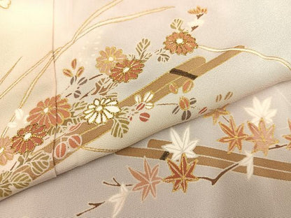 平和屋着物●訪問着 駒刺繍 花筏文 暈し染め 金彩 そごう百貨店扱い 正絹 逸品 AABA3806ph