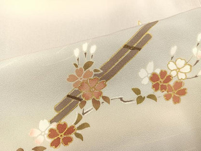 平和屋着物●訪問着 駒刺繍 花筏文 暈し染め 金彩 そごう百貨店扱い 正絹 逸品 AABA3806ph