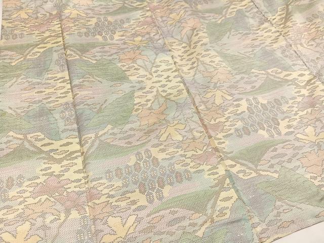 平和屋着物●本場大島紬 白大島 亀甲草花文 正絹 逸品 AABA3815ph