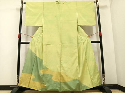 平和屋着物●上質な紬 訪問着 霞文 正絹 逸品 AABA3819ph