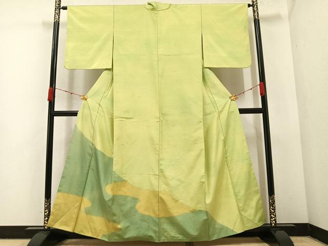 平和屋着物●上質な紬 訪問着 霞文 正絹 逸品 AABA3819ph