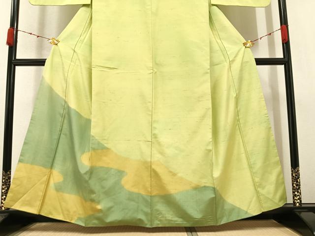 平和屋着物●上質な紬 訪問着 霞文 正絹 逸品 AABA3819ph