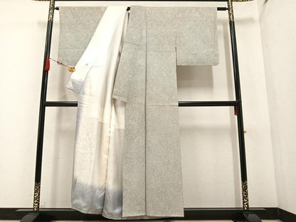 平和屋着物●大変加工の良い総絞り小紋　本疋田絞り　正絹　逸品　AABA3822ph
