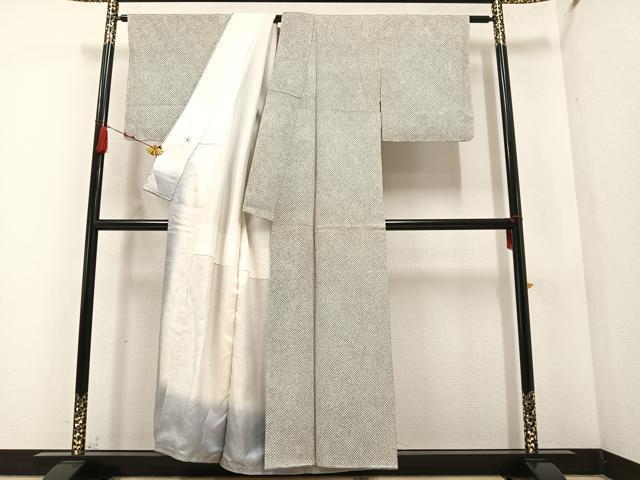 平和屋着物●大変加工の良い総絞り小紋　本疋田絞り　正絹　逸品　AABA3822ph