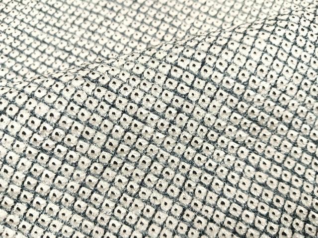 平和屋着物●大変加工の良い総絞り小紋　本疋田絞り　正絹　逸品　AABA3822ph