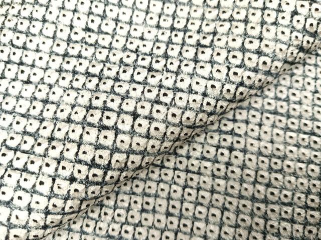 平和屋着物●大変加工の良い総絞り小紋　本疋田絞り　正絹　逸品　AABA3822ph